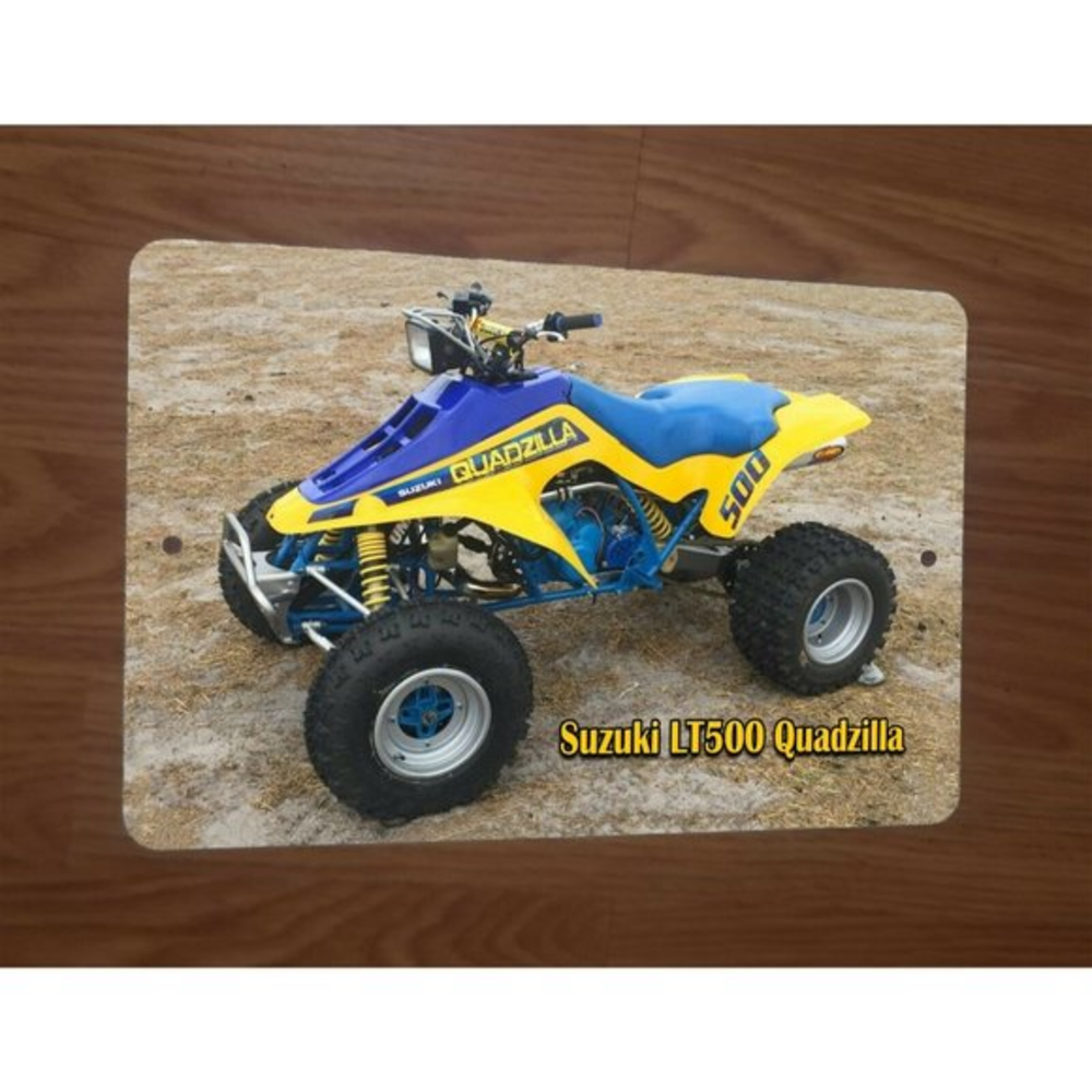 Suzuki LT500‎ Quadzilla 4 Wheeler ATV Quad Motorcycle Bike 8x12 Metal Wall Sign
